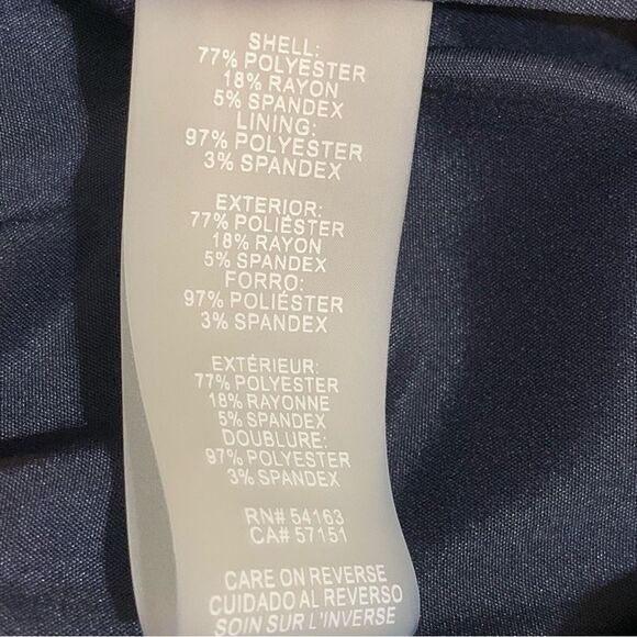 TOMMY HILFIGER Skirt Women’s 6 Navy Blue A-Line Zipper Detail Back Zip Button. - Picture 8 of 12